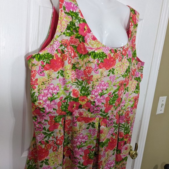 Tiana B Multi-Colored Floral Sleeveless Fit & Flare Midi Dress - size 24W - Picture 5 of 11